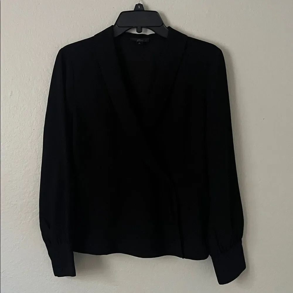 J. Crew Classic Faux Wrap Black Blazer